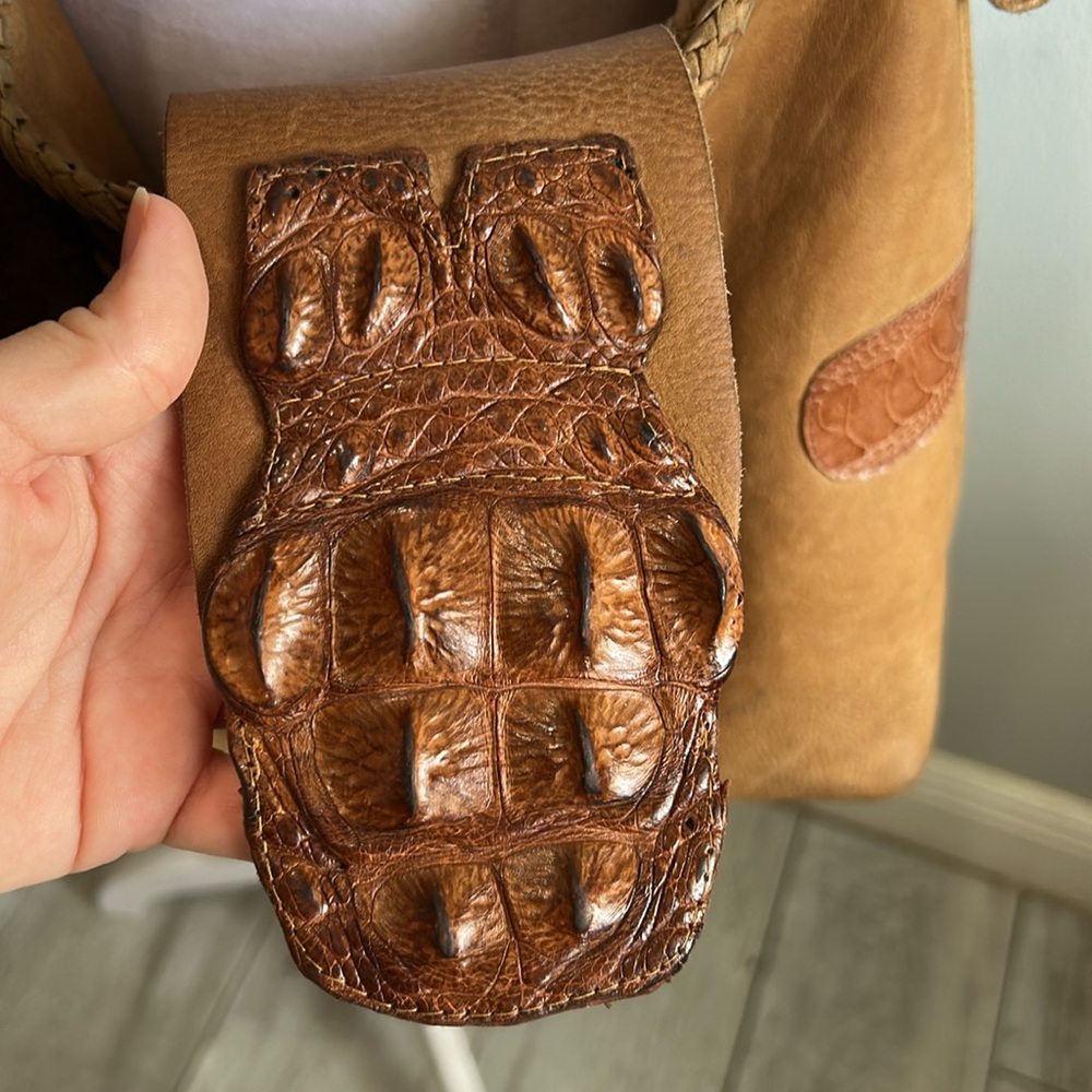 [Anna Trzebinski] Brown Crocodile Leather Handbag - Picture 2 of 9